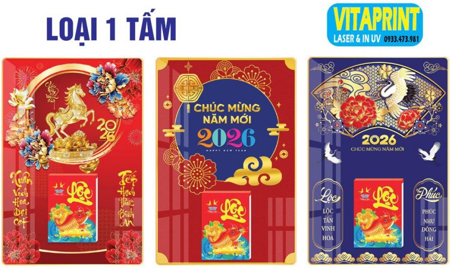 Lịch gỗ tráng gưỡng mã đáo thành công hiện đại